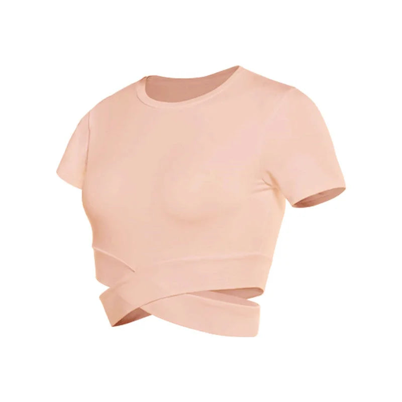 Women's Fitness T-shirts Clothing Gym Seamless Yoga Top