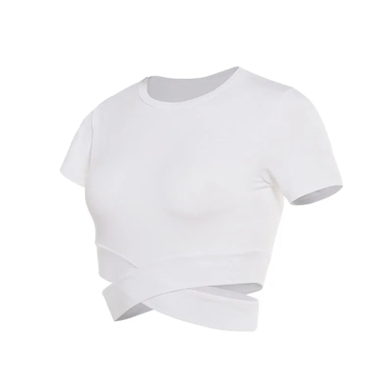 Women's Fitness T-shirts Clothing Gym Seamless Yoga Top