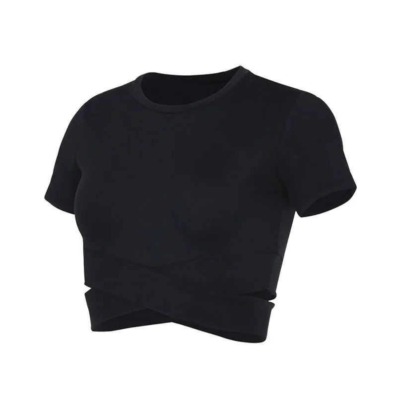 Women's Fitness T-shirts Clothing Gym Seamless Yoga Top