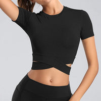 Women's Fitness T-shirts Clothing Gym Seamless Yoga Top