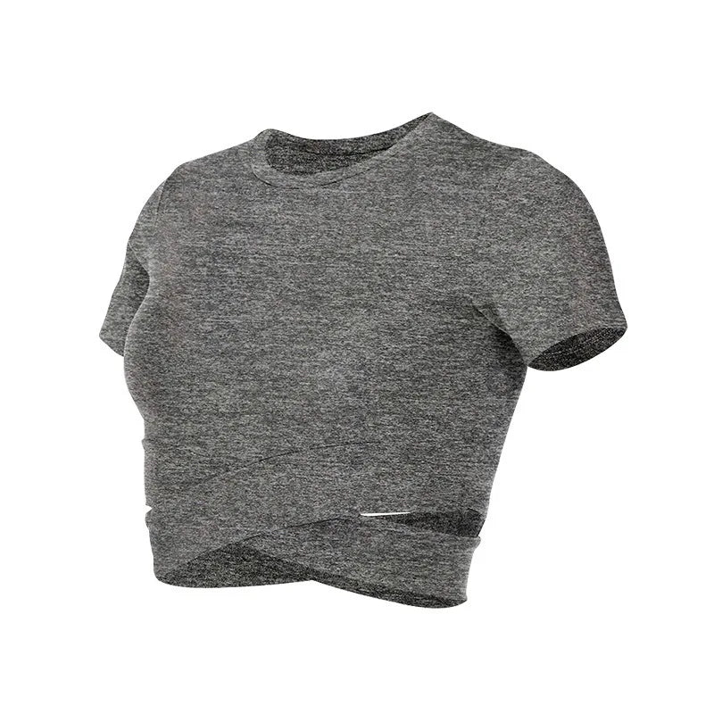 Women's Fitness T-shirts Clothing Gym Seamless Yoga Top
