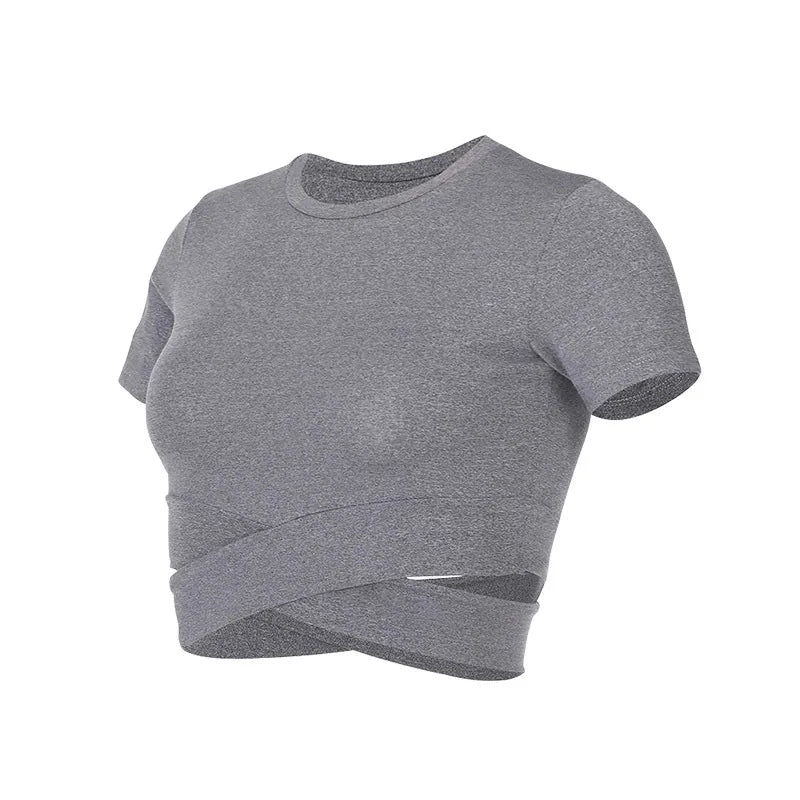Women's Fitness T-shirts Clothing Gym Seamless Yoga Top