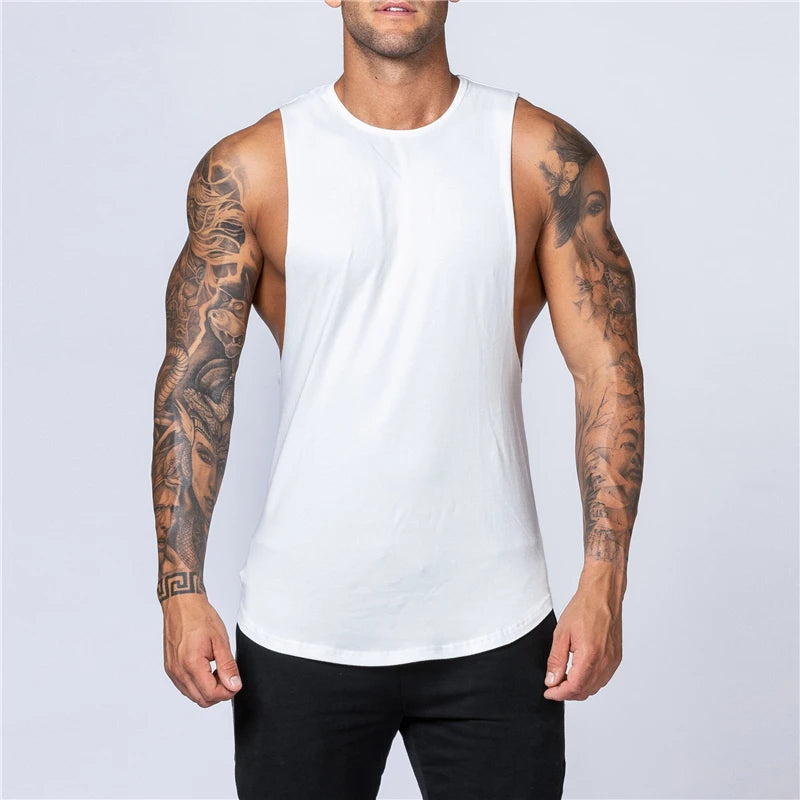 Men's Gym Clothing Summer Fitness Cotton Tank Top Men