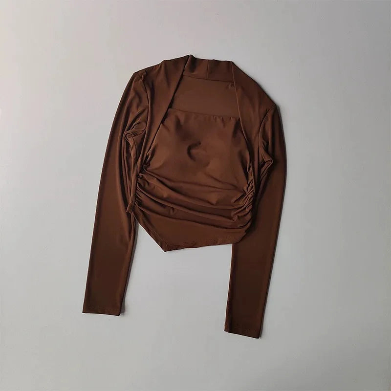 Women's Yoga Clothes Autumn Winter Long Sleeve Trim Top