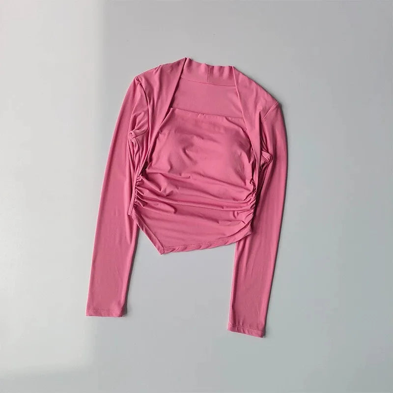 Women's Yoga Clothes Autumn Winter Long Sleeve Trim Top