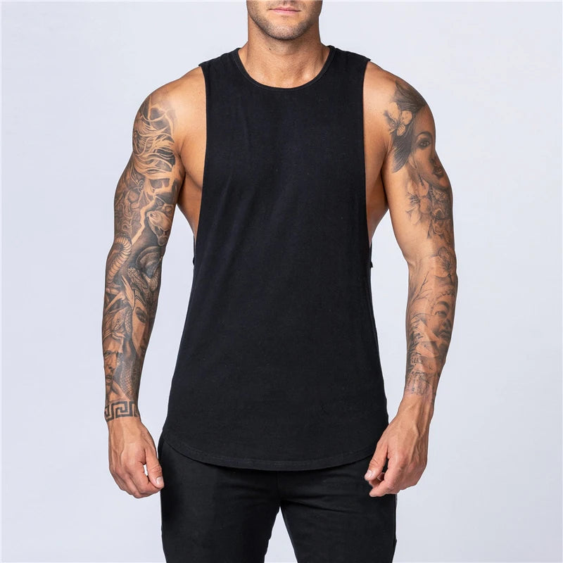 Men's Gym Clothing Summer Fitness Cotton Tank Top Men