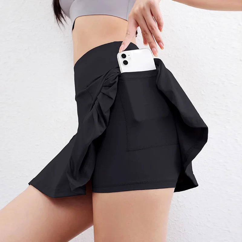 Athletic Workout Pleated Women Running Tennis Skirt