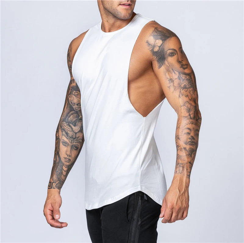 Men's Gym Clothing Summer Fitness Cotton Tank Top Men