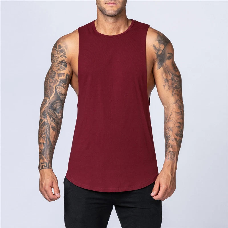 Men's Gym Clothing Summer Fitness Cotton Tank Top Men
