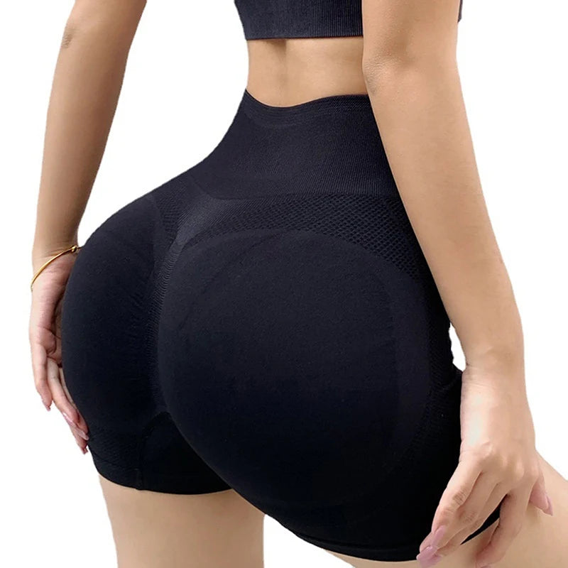 Women Shorts for Cycling Jogging Fitness High Waist Push Up Gym Shorts