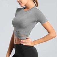 Women's Fitness T-shirts Clothing Gym Seamless Yoga Top