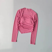 Women's Yoga Clothes Autumn Winter Long Sleeve Trim Top