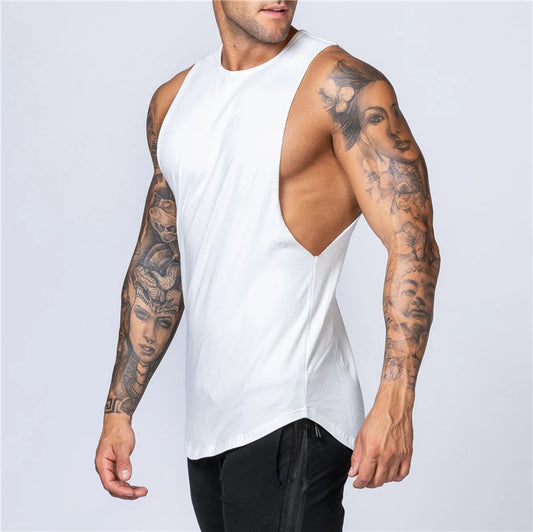 Men's Gym Clothing Summer Fitness Cotton Tank Top Men